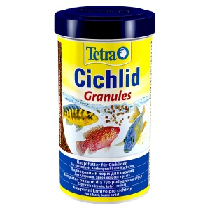 Tetra Cichlid Granules Основной корм для цихлид и крупных рыб, гранулы 500 мл/225гр